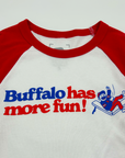 Women's Buffalo Has More Fun! Red & White Baby Tee