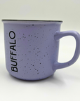 Pastel Purple Speckled With Buffalo Wordmark Camper Mug