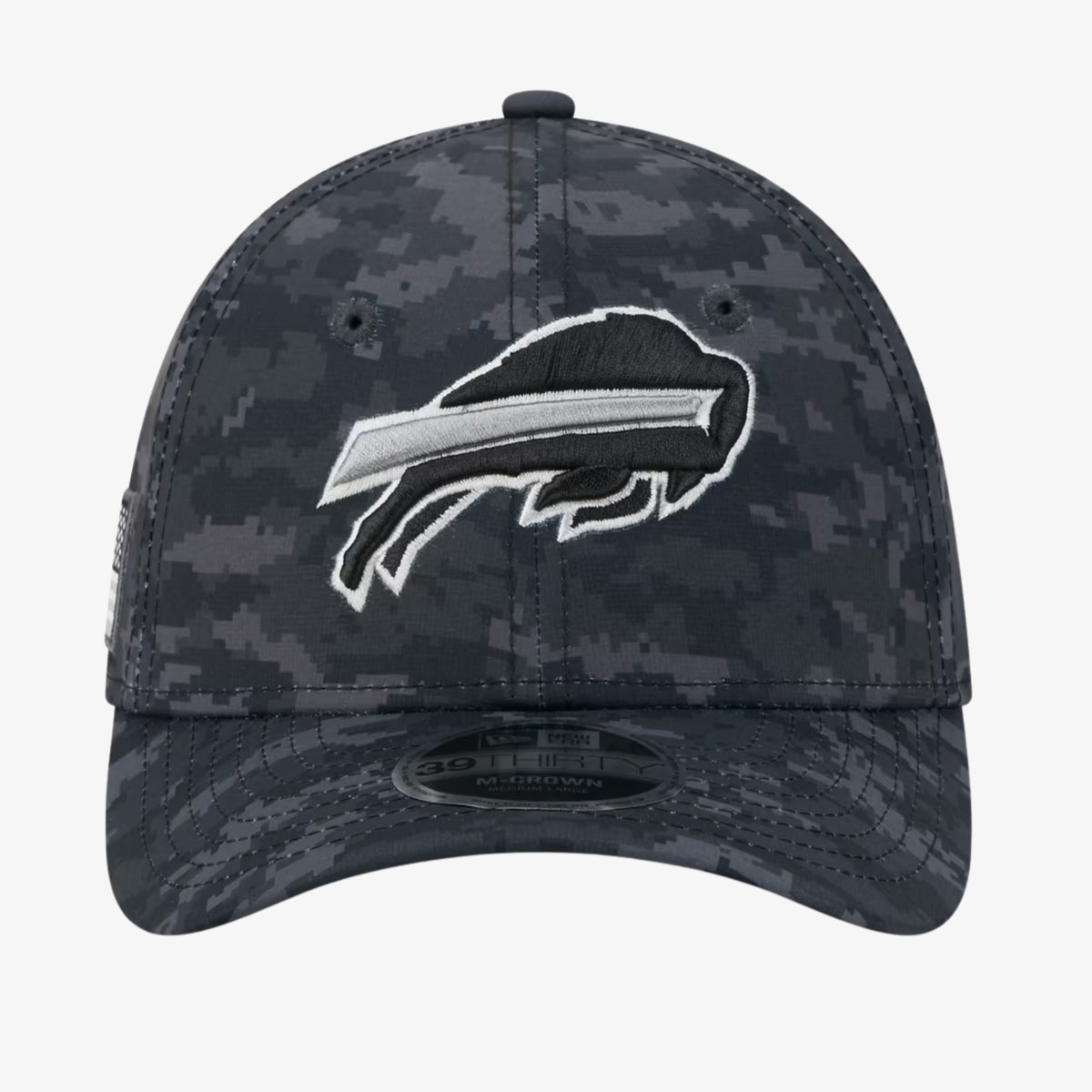 New Era Black Buffalo Bills 2026 Salute To Service 39THIRTY M-Crown Stretch Hat
