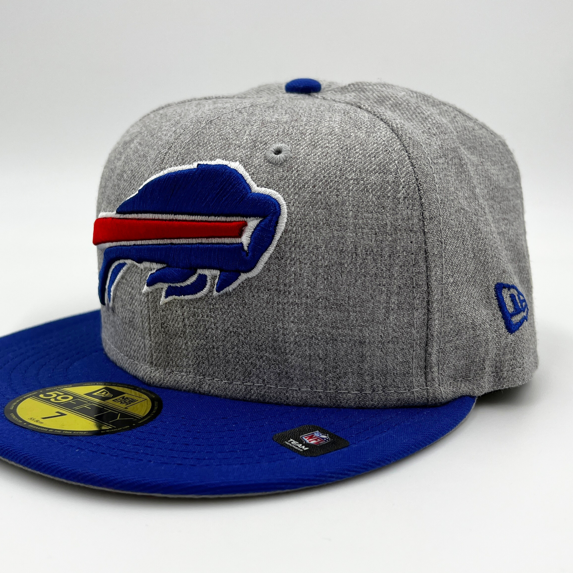 New Era Buffalo Bills Primary Logo Heather Gray Fitted Hat