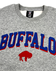 New Era Bills Retro Logo Gray Crewneck