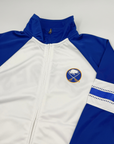 Women's Buffalo Sabres 4Her White & Royal Lightweight Zip-Up