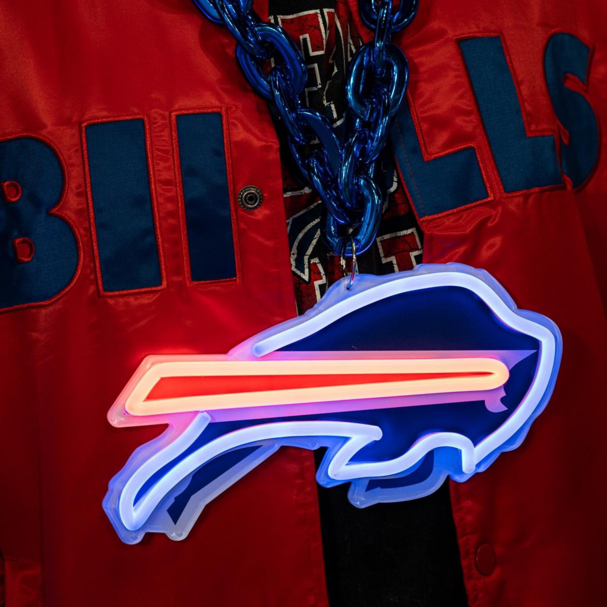 Buffalo Bills Big Logo Light Up Neon Necklace