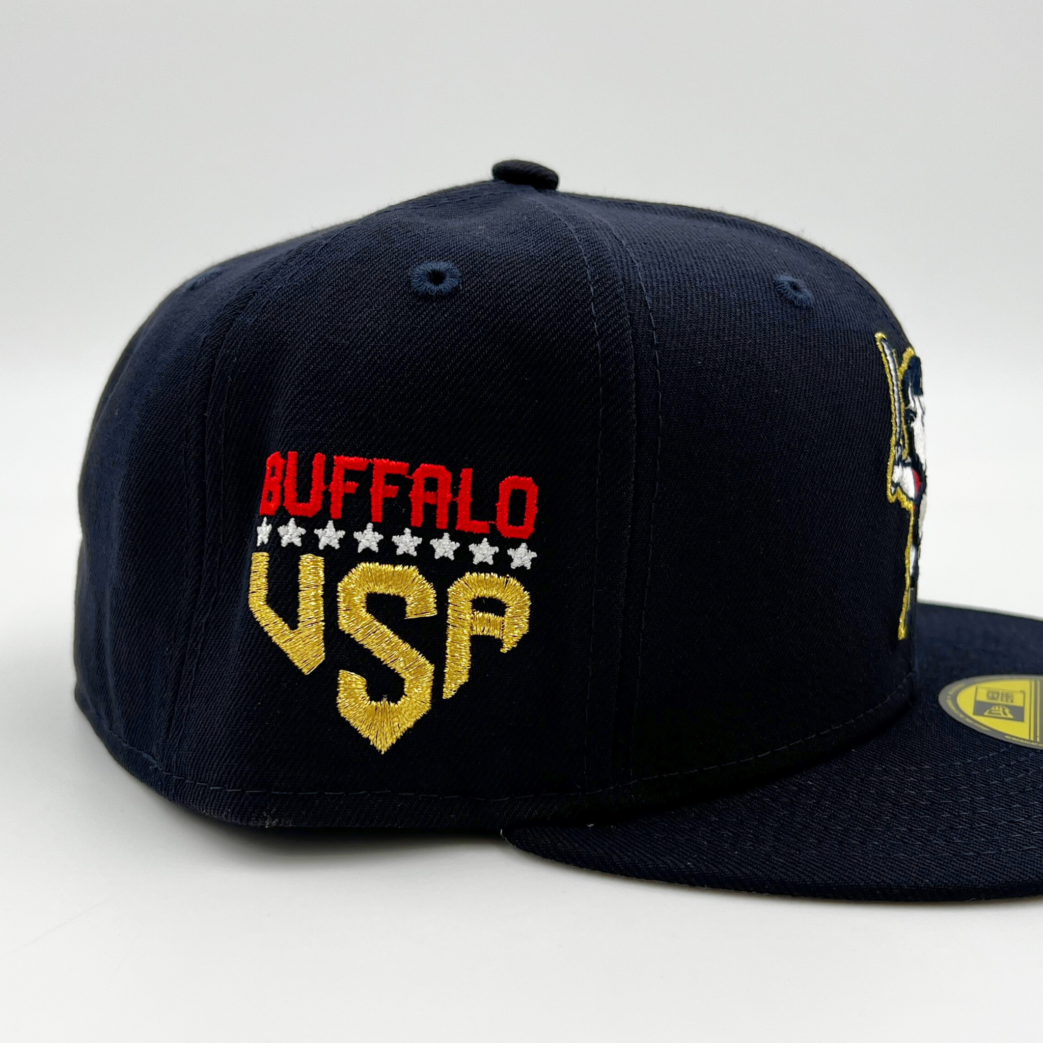 New Era Buffalo Bisons Stars & Stripes Navy Fitted Hat