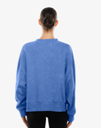 Women's New Era Buffalo Bills 1960 Helmet Royal Wash Crewneck