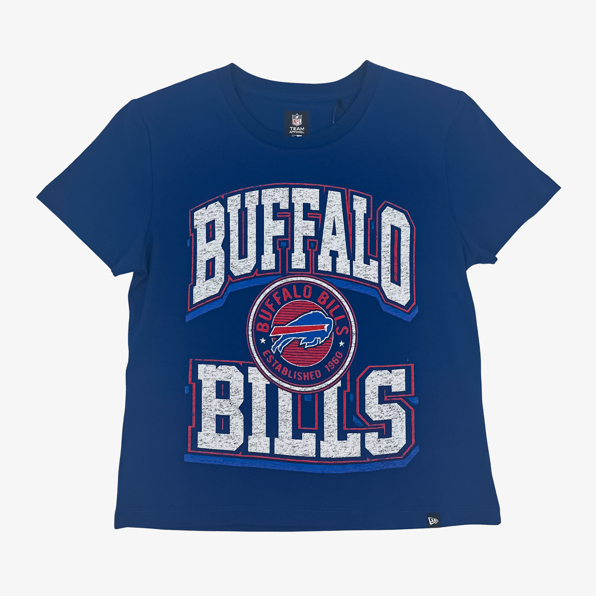 New Era Bills 2026 Training Camp Woman's Royal Crop Short Sleeve T-shirt
