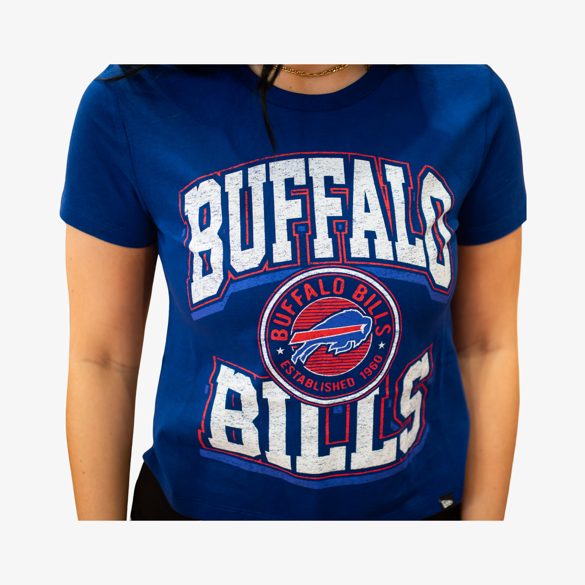New Era Bills 2026 Training Camp Woman's Royal Crop T-shirt