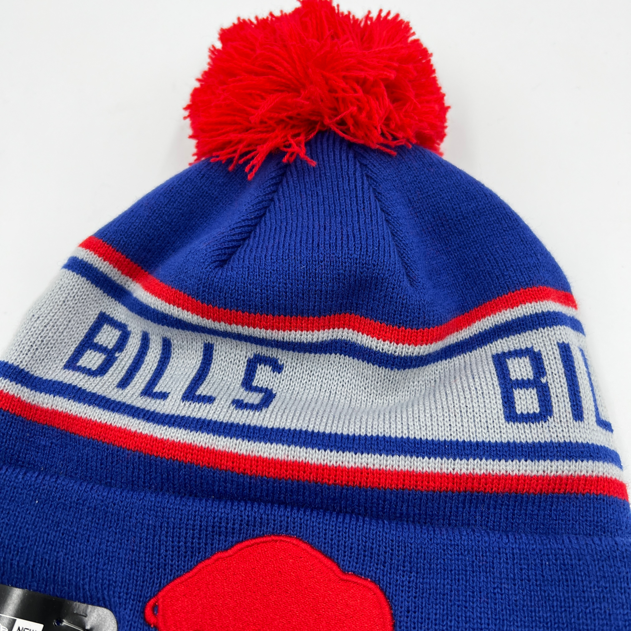 Buffalo Bills New Era 2023 Blue Sideline Cuffed Knit Hat with Pom