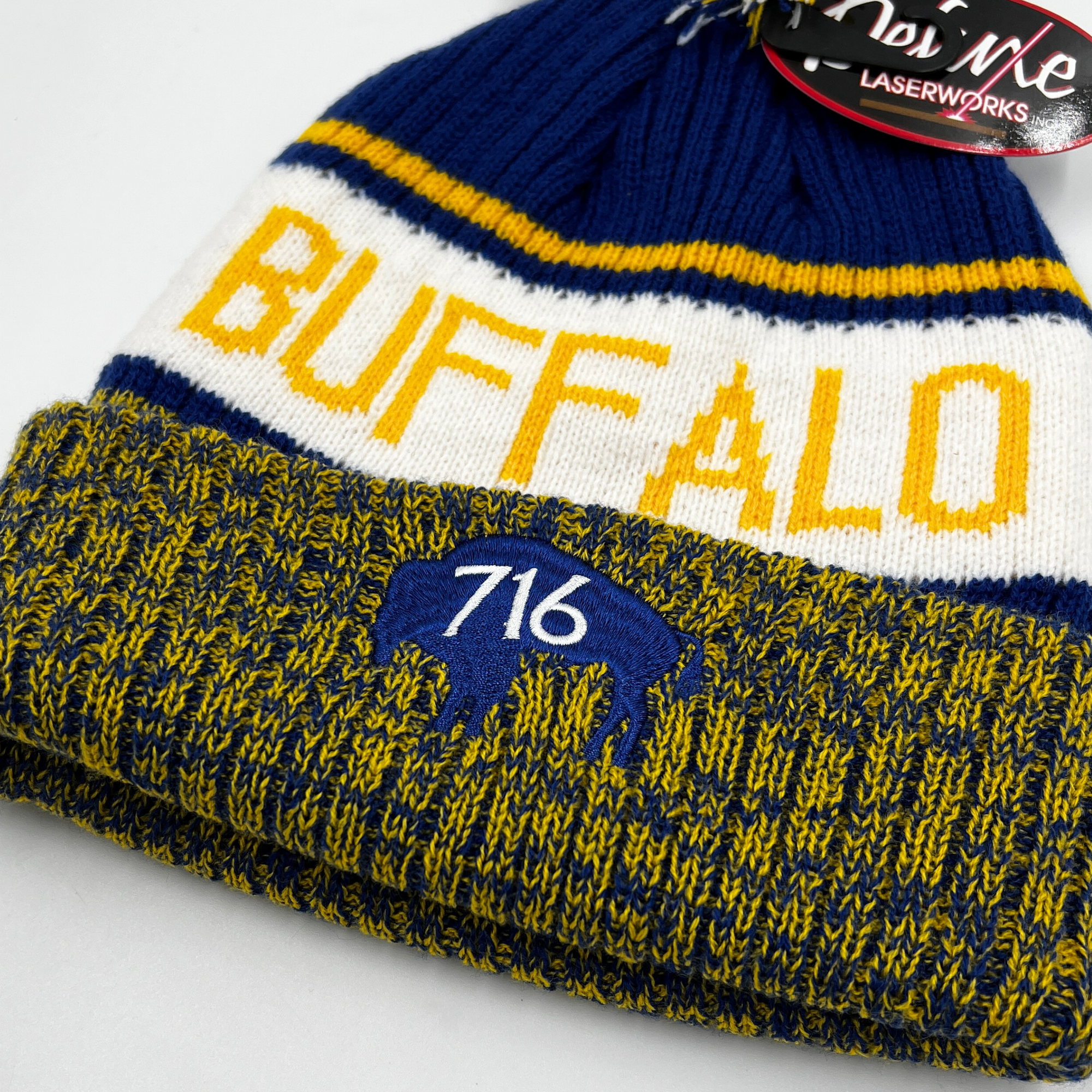 Buffalo 716 Royal &amp; Gold Winter Knit Hat