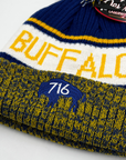 Buffalo 716 Royal & Gold Winter Knit Hat