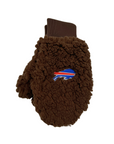 Women's Buffalo Bills Brown Sherpa With Primary Logo Mittens