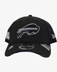 New Era Black Buffalo Bills 2026 Salute To Service 9FORTY Adjustable Trucker Hat