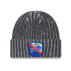 Youth New Era Bills Fleeced Lined 2023 Salute to Service Knit Hat