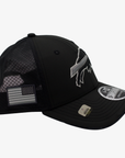 New Era Black Buffalo Bills 2026 Salute To Service 9FORTY Adjustable Trucker Hat
