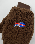 Women's Buffalo Bills Brown Sherpa With Primary Logo Mittens