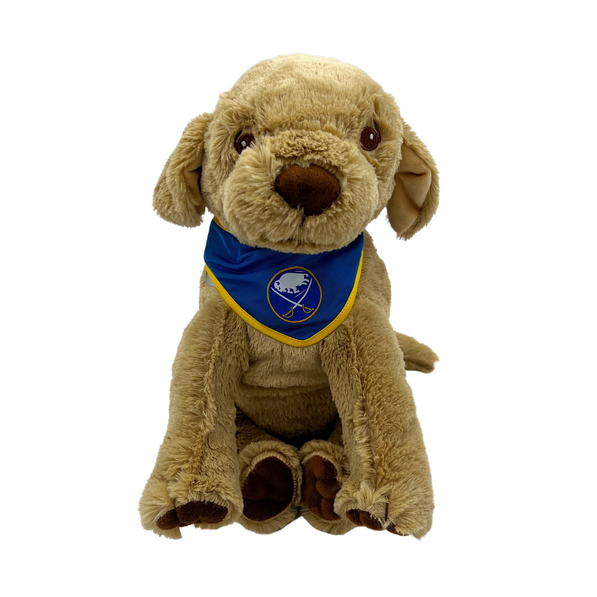 Buffalo Sabres Puppy With Royal & Gold Bandana Stuffed Animal