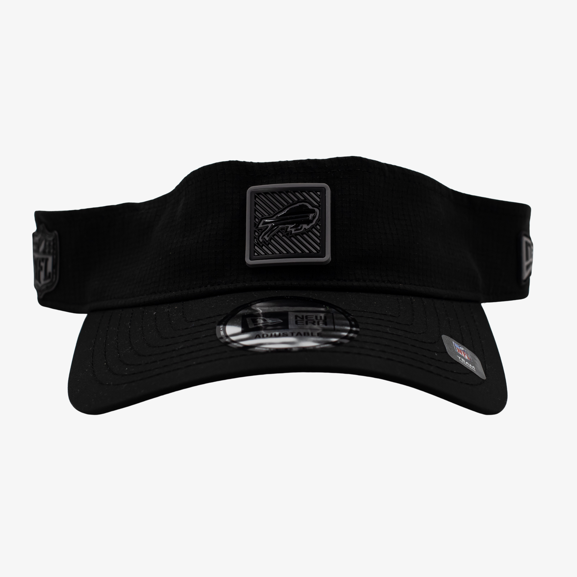 New Era Bills 2026 Training Camp Black with Black Brim Sun Visor