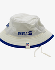 New Era Bills 2026 Toddler/Child White with Blue Brim Bucket Hat