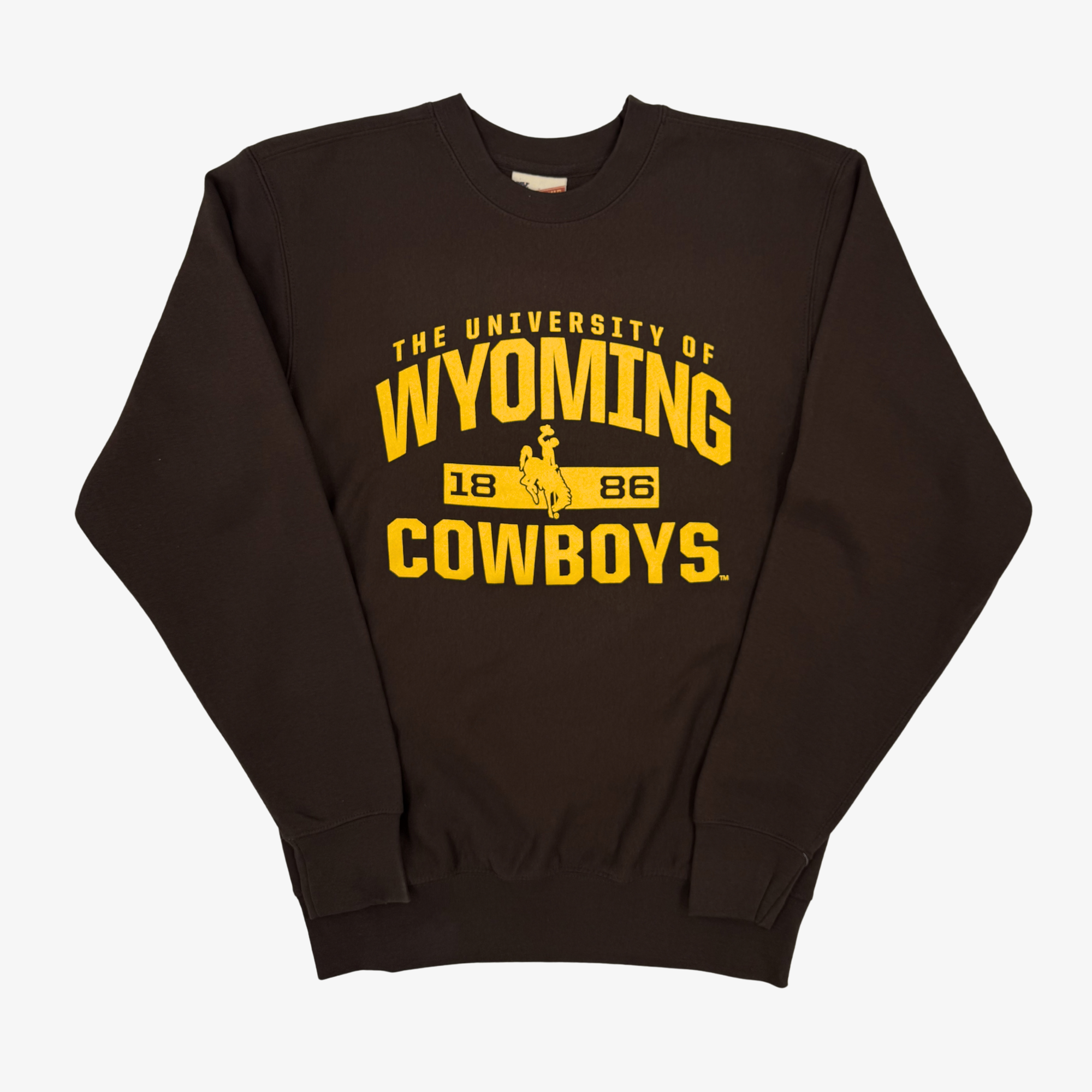 University Of Wyoming Cowboys 1886 Brown Crewneck
