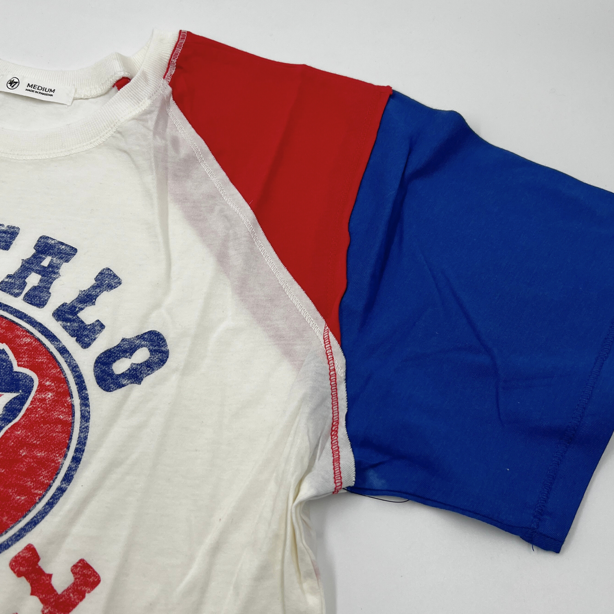 Women&#39;s &#39;47 Brand Buffalo Bills Sandstone Gia Cropped T-Shirt
