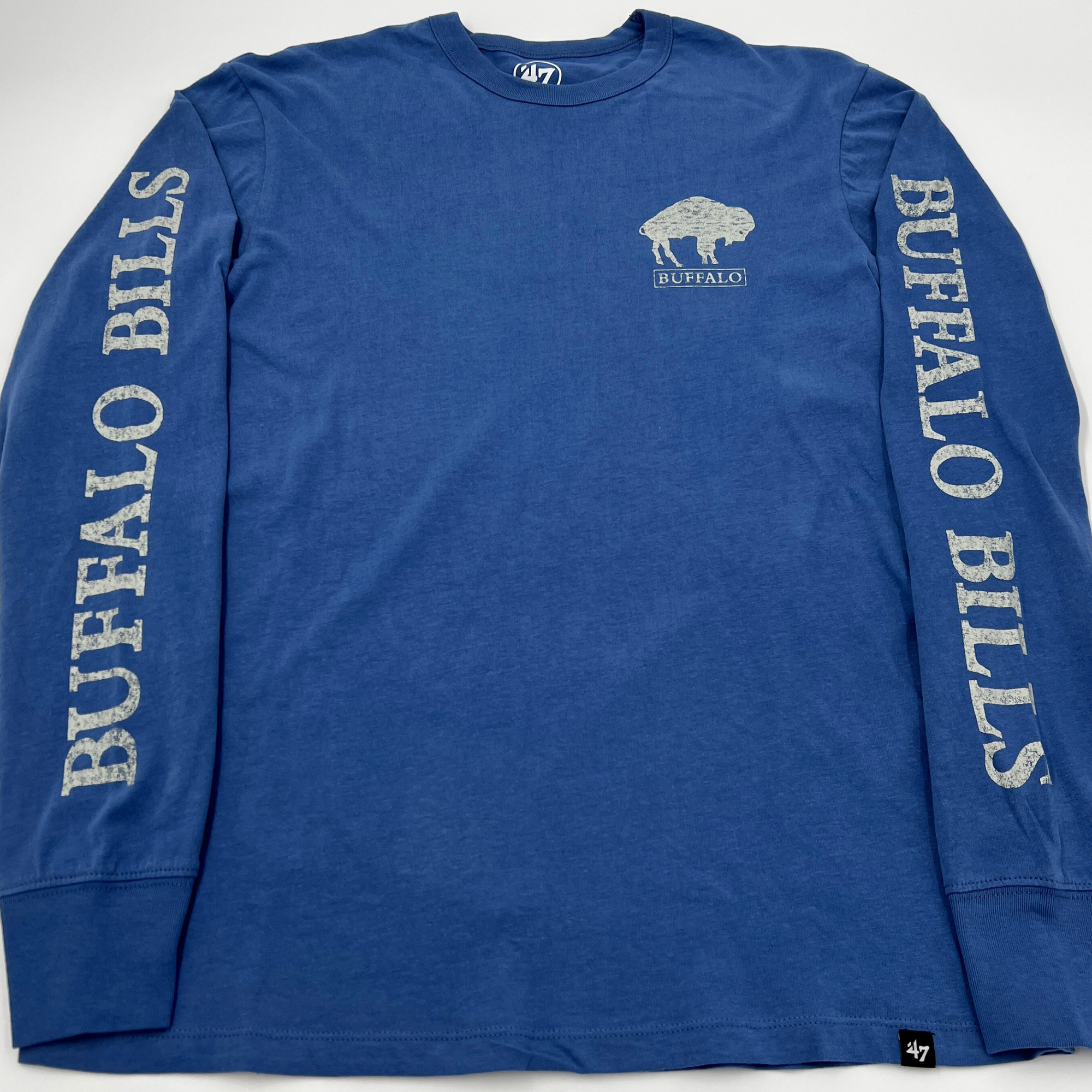 &#39;47 Brand Bills Cadet Blue With Retro Logo and Sleeve Print Long Sleeve