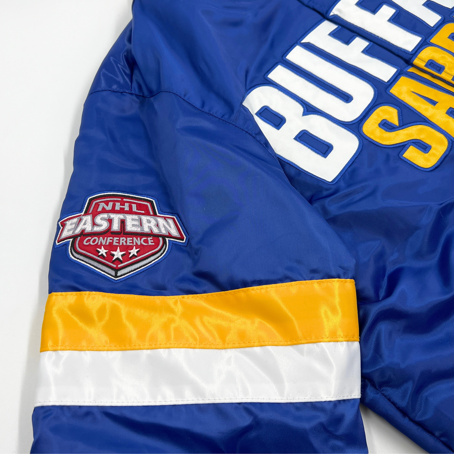 Buffalo Sabres Royal Satin Varsity Starter Jacket | The BFLO Store