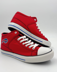 Men's Buffalo Bills Red High Top Canvas Sneaker