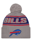 New Era Bills 2024 Sideline Gray Sport Knit Pom