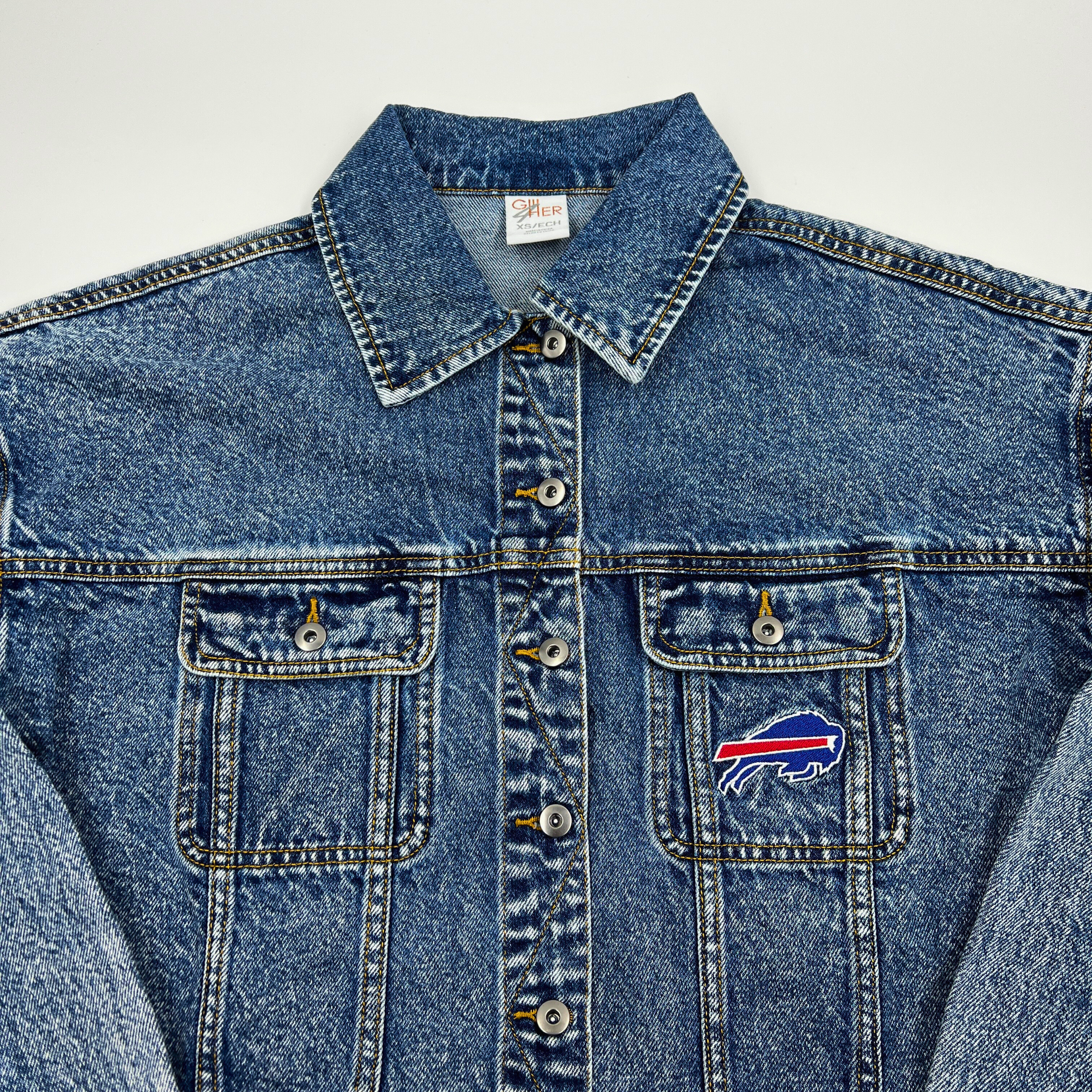 Women's Buffalo Bills Oversized Cropped Denim Jacket | The BFLO Store