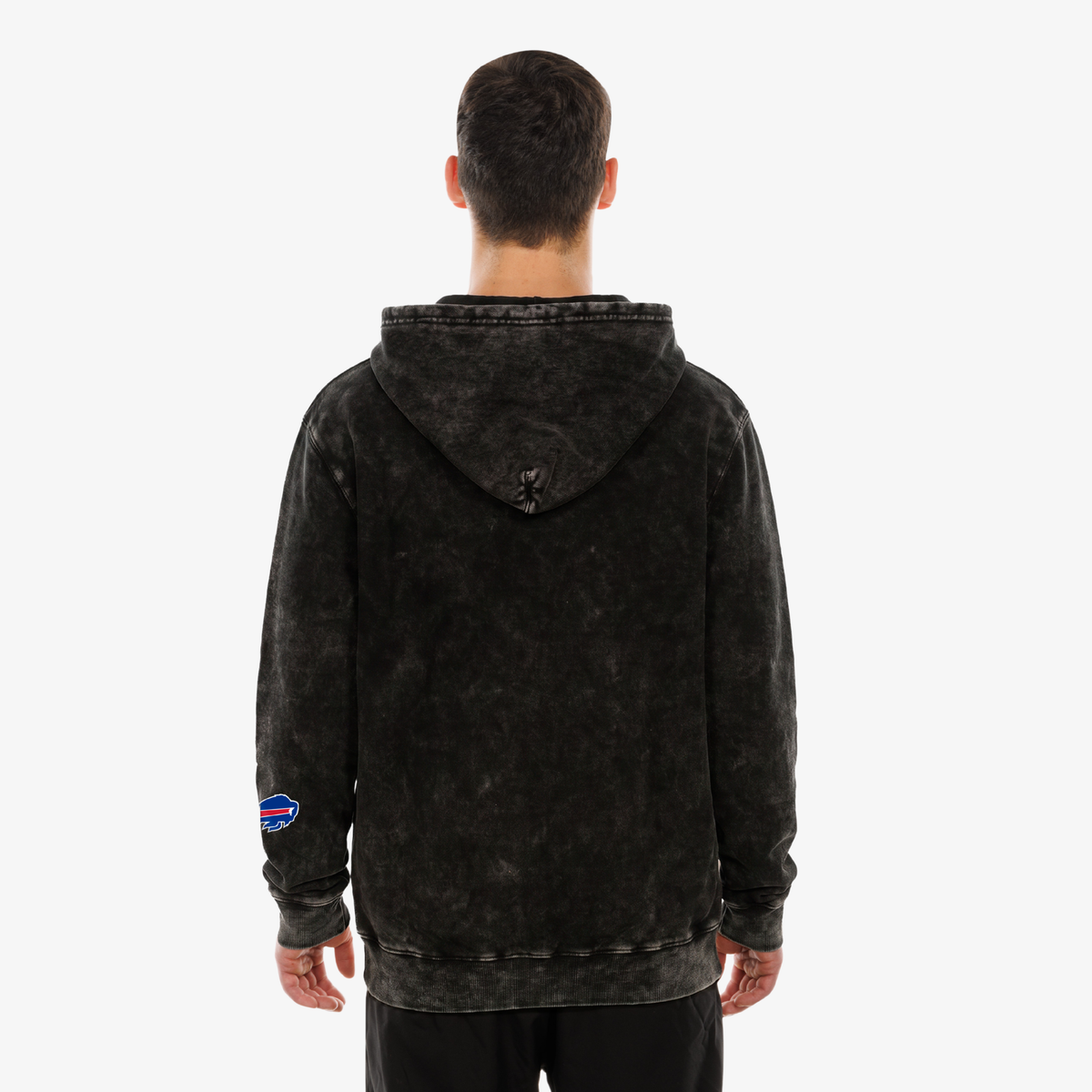 New Era Buffalo Bills Black Mineral Wash Oversized Logo Hoodie
