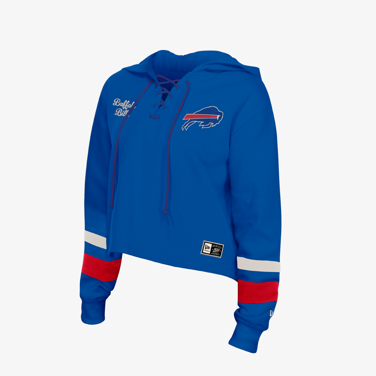 Women's New Era Buffalo Bills Royal Lace-Up Hoodie