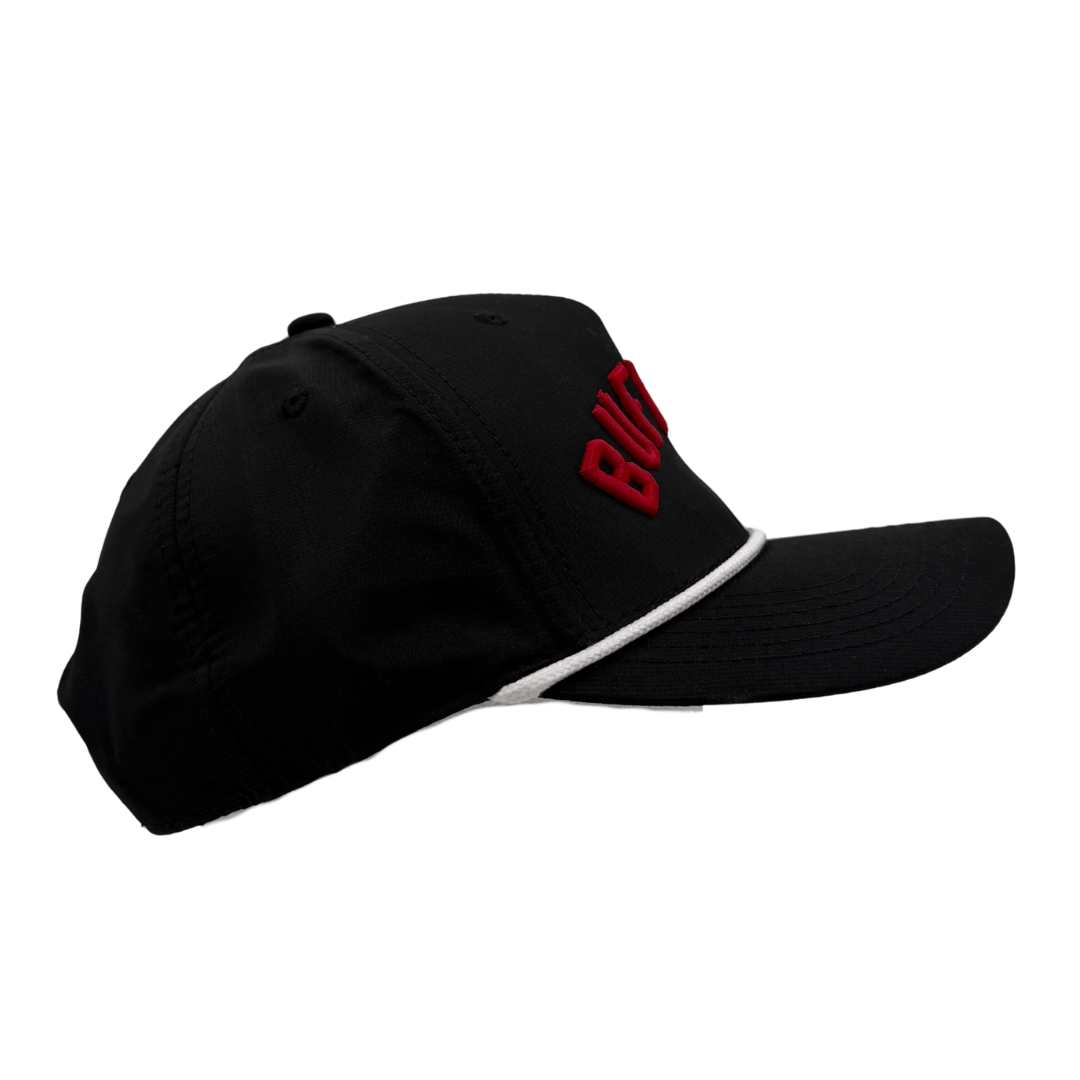 Black Red Black Performance Rope "Buffalo" Hat