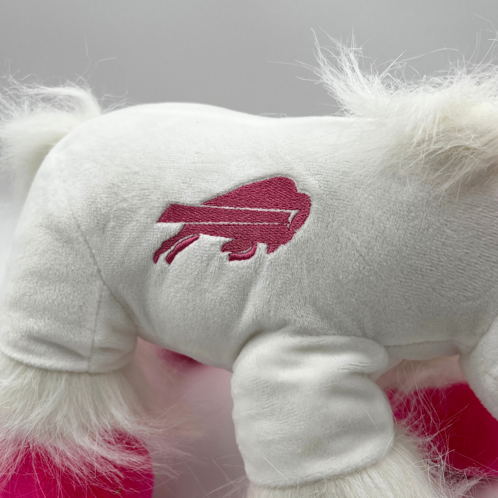 Buffalo Bills White &amp; Pink Unicorn Stuffed Animal