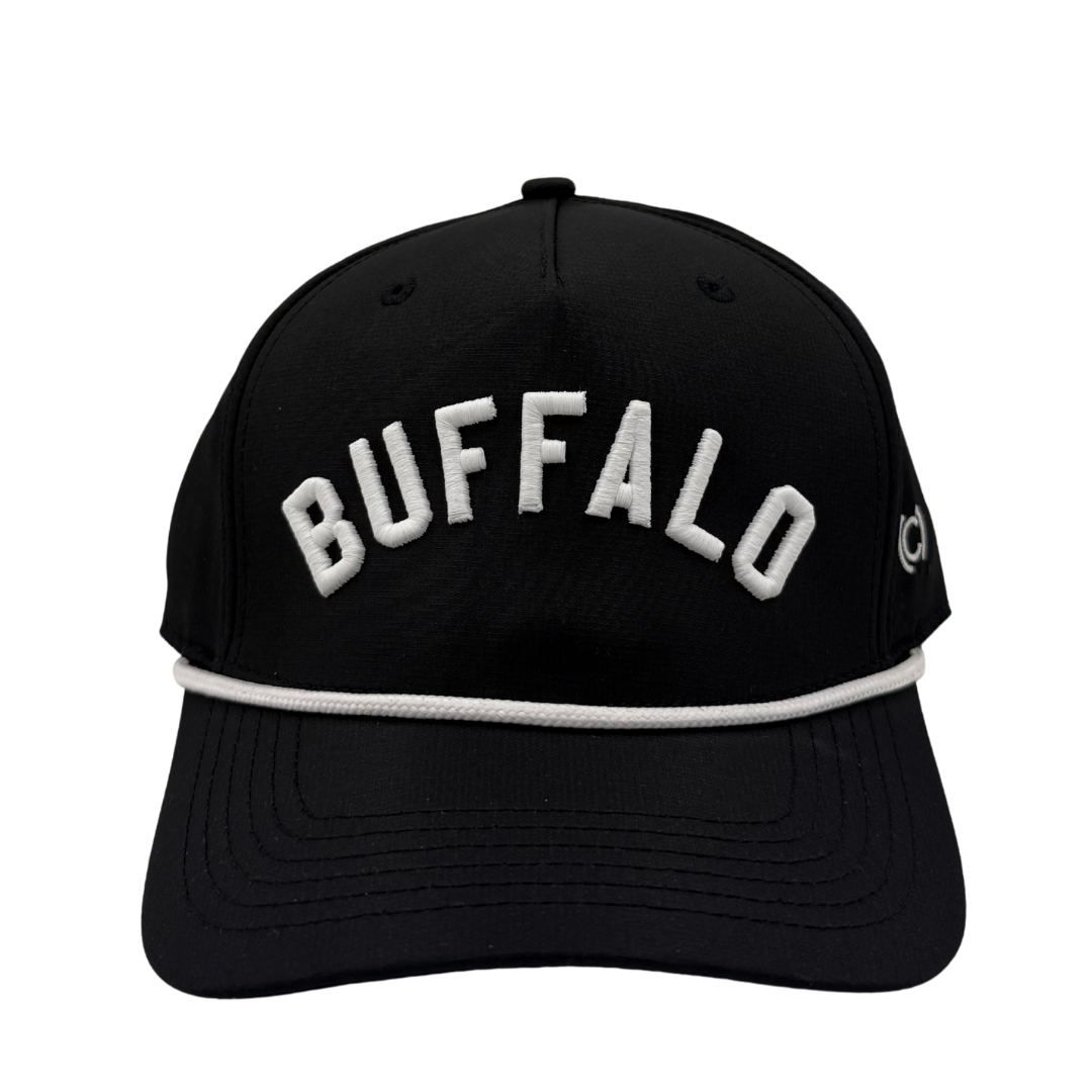 Black White Black Performance Rope "Buffalo" Hat