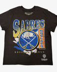 Women's Mitchell & Ness Buffalo Sabres Choppy Ice Boyfriend T-Shirt