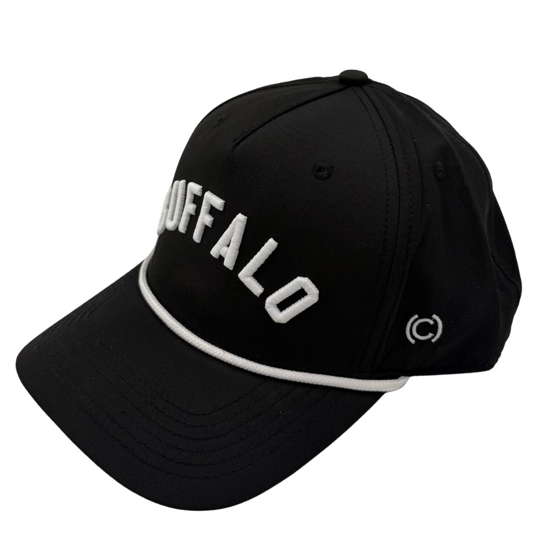 Black White Black Performance Rope "Buffalo" Hat
