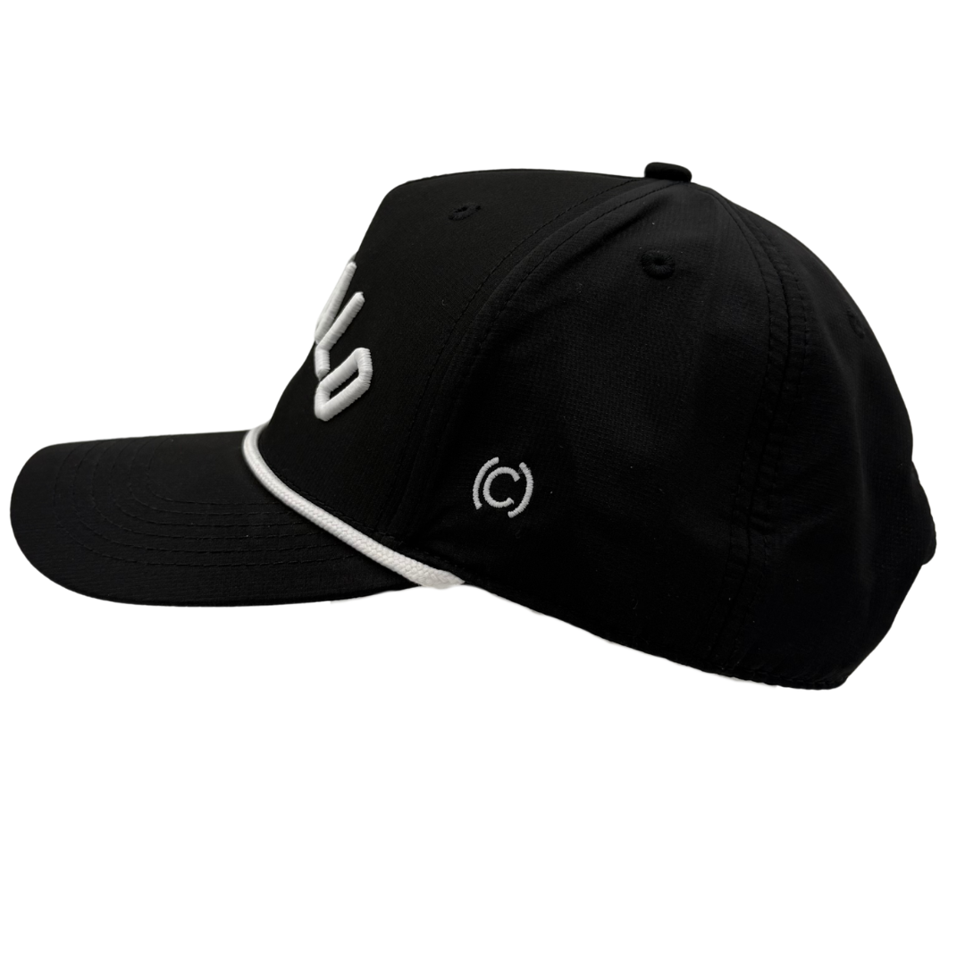 Black White Black Performance Rope "Buffalo" Hat