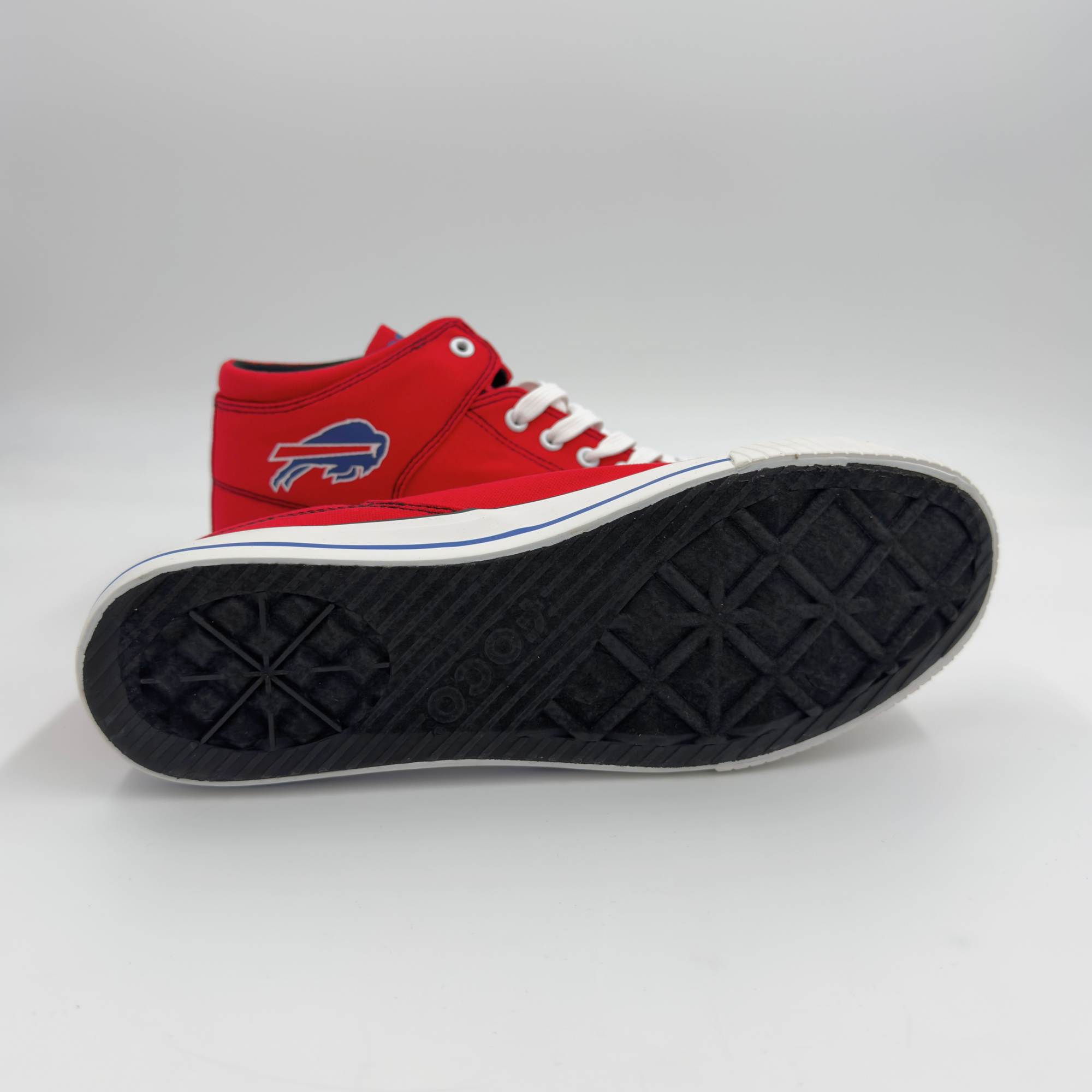 Men's Buffalo Bills Red High Top Canvas Sneaker | The BFLO Store Men's Buffalo Bills Red High Top Canvas Sneaker | The BFLO Store