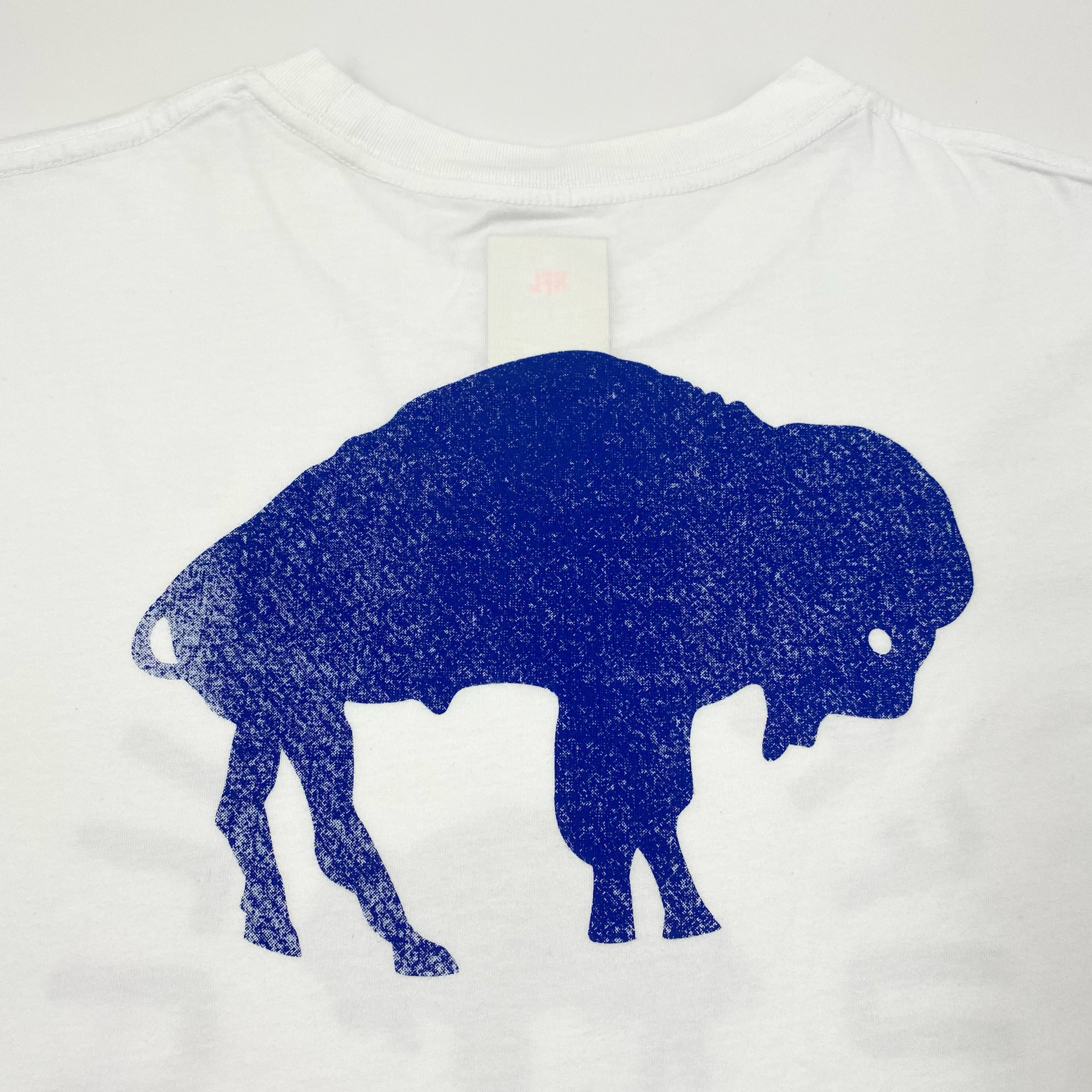 New Era Bills White & Royal Ombre Retro Logo T-Shirt