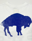 New Era Buffalo Bills White & Royal Ombre With Retro Logo T-Shirt