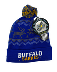 Buffalo Sabres Royal & Gold Light Up "Ugly" Knit Hat