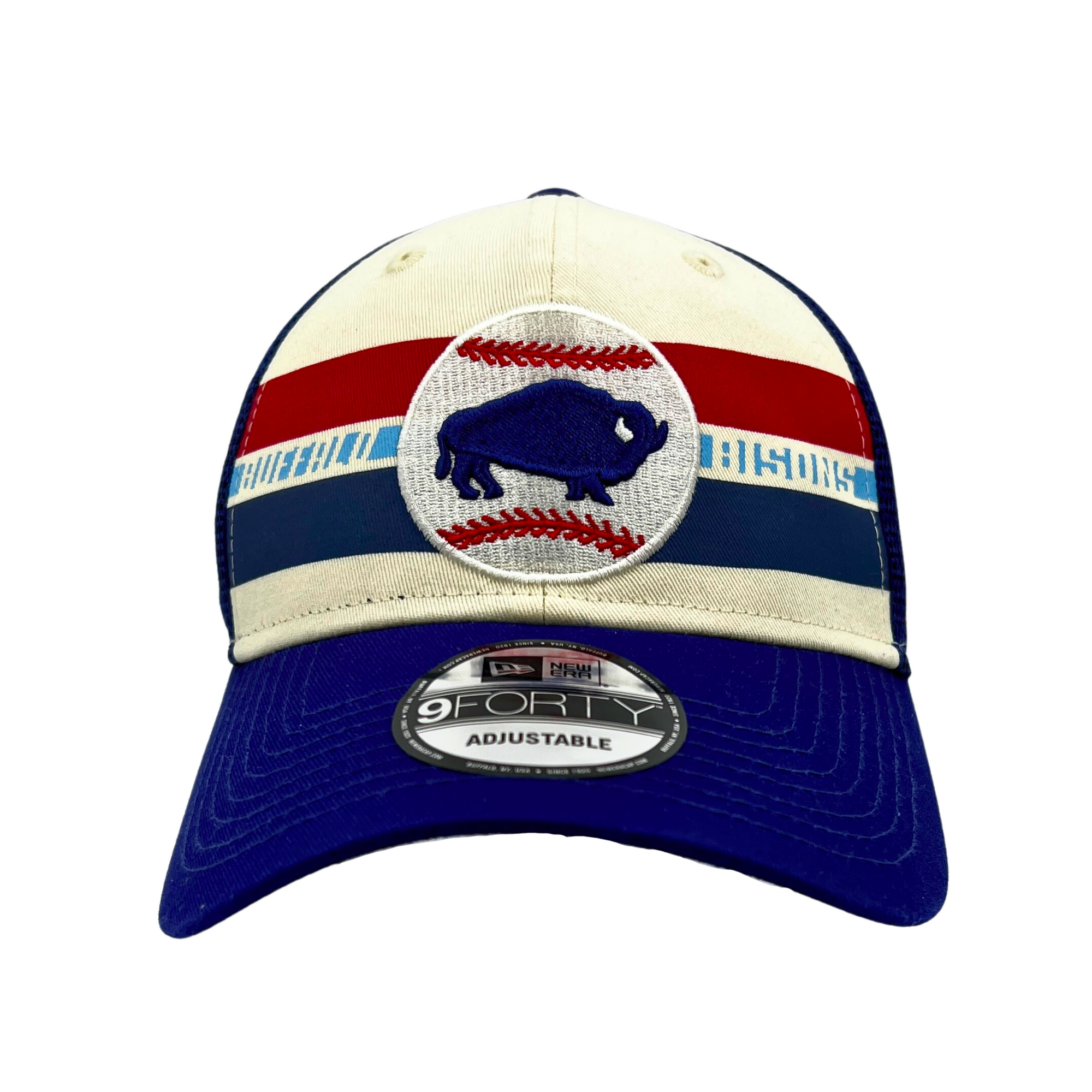 New Era Buffalo Bisons Royal &amp; Cream Trucker Hat