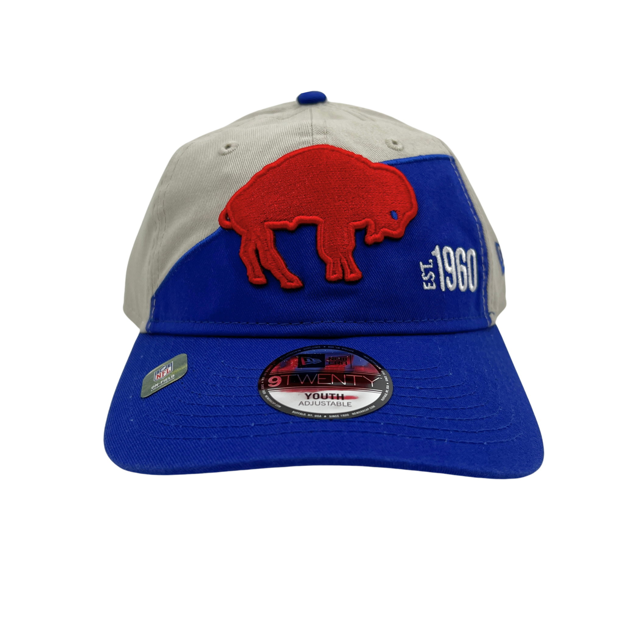 Youth New Era Buffalo Bills Patch Gray & Royal Knit Hat