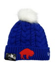 Women's New Era Buffalo Bills Royal With Retro Logo Knit Winter Hat