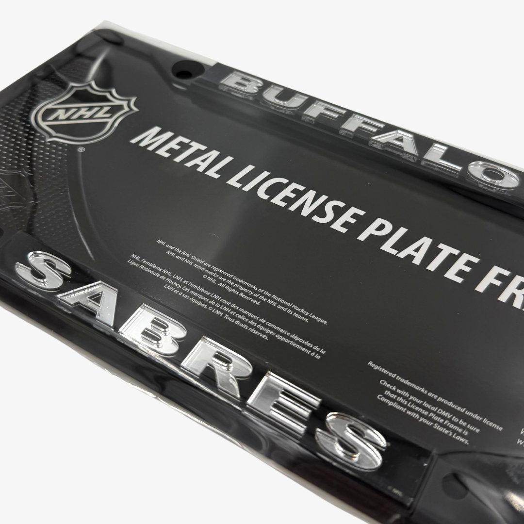 Black Buffalo Sabres License Plate Frame