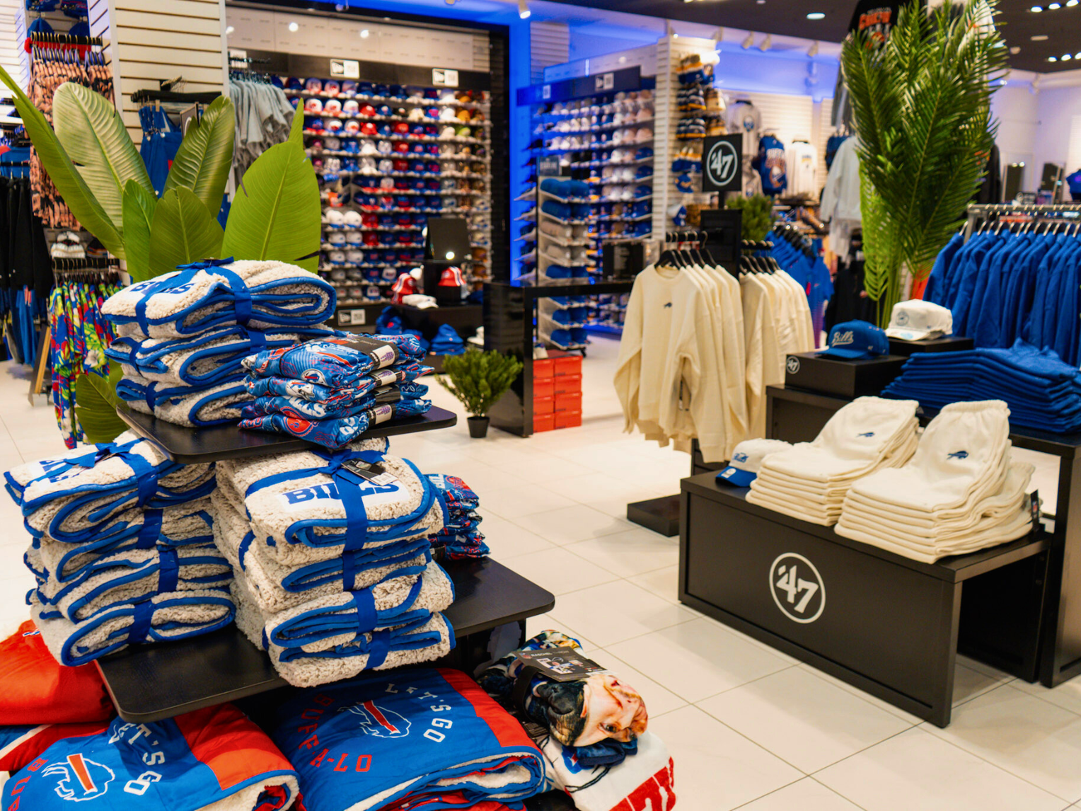 blankets, apparel bills gear at the bflo store walden galleria mall