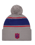 New Era Bills 2024 Sideline Gray Sport Knit Pom