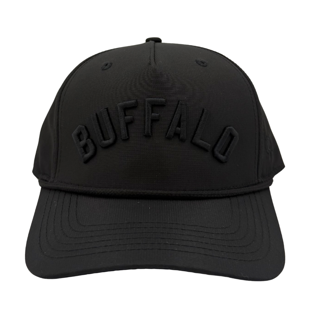 All Black Performance Rope "Buffalo" Hat