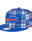 Youth New Era 9FIFTY Bills 2024 Sideline Blue Plaid Snapback