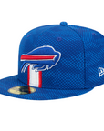 New Era 59FIFTY Bills 2024 Sideline Team Stripe Royal Fitted Hat